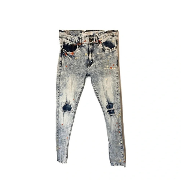 Evolution in Design Paint Splatter Jeans - Picture 1 of 6